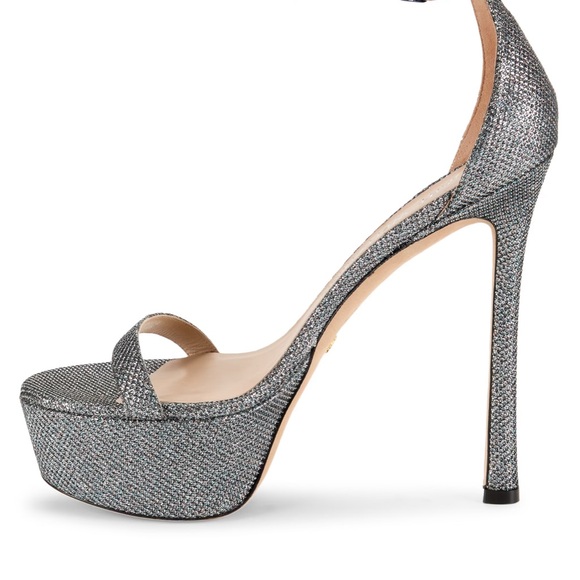 Stuart Weitzman Nudistcurve Metallic Platform Heels – Size 9 – NEW Retail $550 - Picture 4 of 4